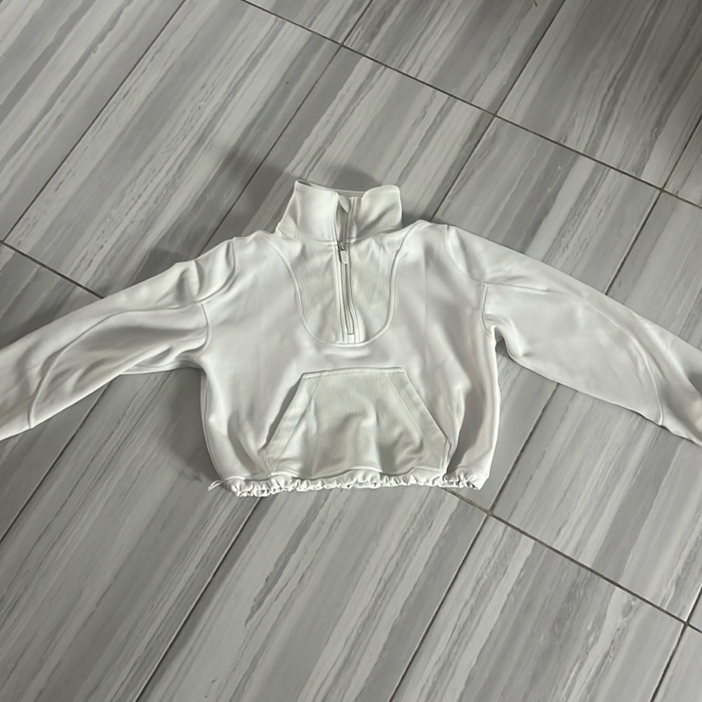 Lululemon Brushed Softstreme Half Zip, Color Bone, size 2, amazing condition